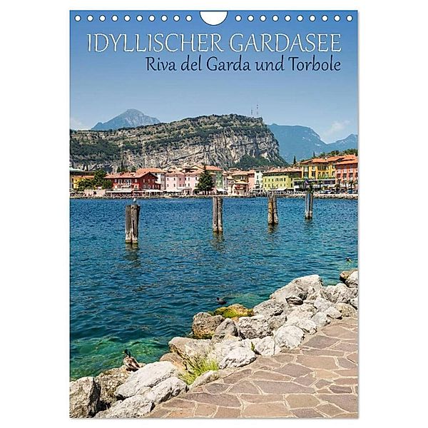 IDYLLISCHER GARDASEE Riva del Garda und Torbole (Wandkalender 2024 DIN A4 hoch), CALVENDO Monatskalender, Melanie Viola