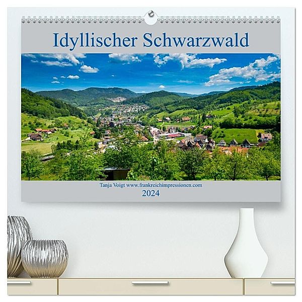 Idyllischer Schwarzwald (hochwertiger Premium Wandkalender 2024 DIN A2 quer), Kunstdruck in Hochglanz, Tanja Voigt