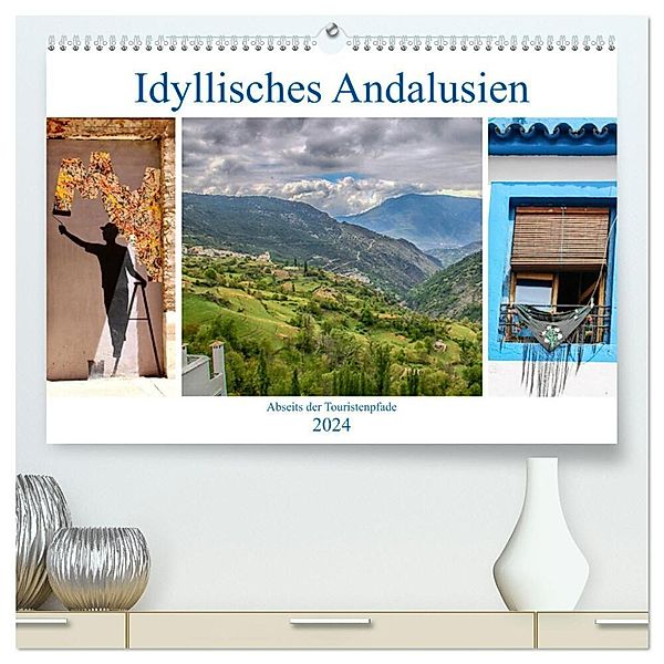 Idyllisches Andalusien (hochwertiger Premium Wandkalender 2024 DIN A2 quer), Kunstdruck in Hochglanz, Brigitte Dürr