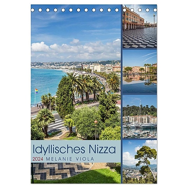 Idyllisches Nizza (Tischkalender 2024 DIN A5 hoch), CALVENDO Monatskalender, Melanie Viola