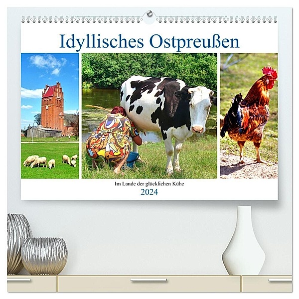 Idyllisches Ostpreußen - Im Lande der glücklichen Kühe (hochwertiger Premium Wandkalender 2024 DIN A2 quer), Kunstdruck in Hochglanz, Henning von Löwis of Menar