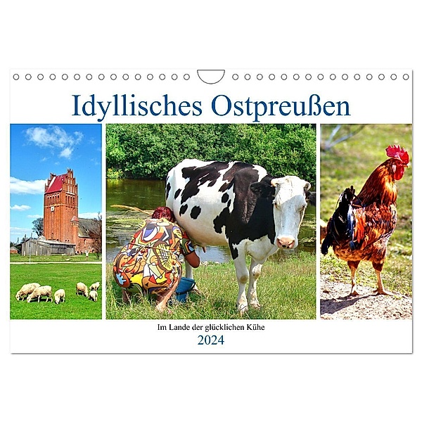 Idyllisches Ostpreußen - Im Lande der glücklichen Kühe (Wandkalender 2024 DIN A4 quer), CALVENDO Monatskalender, Henning von Löwis of Menar