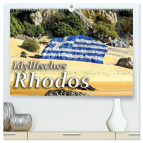 Idyllisches Rhodos (hochwertiger Premium Wandkalender 2024 DIN A2 quer), Kunstdruck in Hochglanz, Harry Kübler