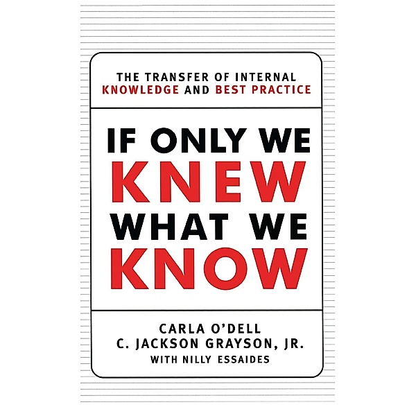 If Only We Knew What We Know, Carla O'dell, C. Jackson Grayson