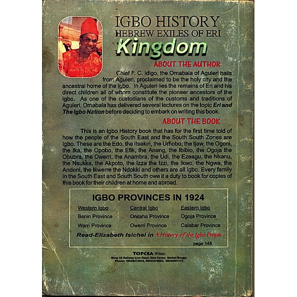 Igbo History Hebrew Exiles of Eri, Omabala Aguleri
