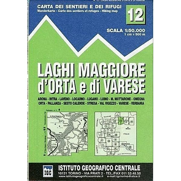 IGC Italien 1 : 50 000 Wanderkarte 12 Laghi Maggiore