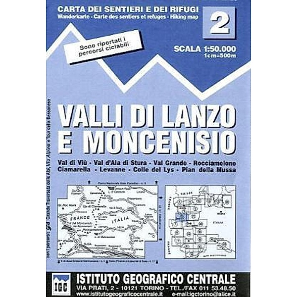 IGC Wanderkarte Valli di Lanzo e Moncenisio