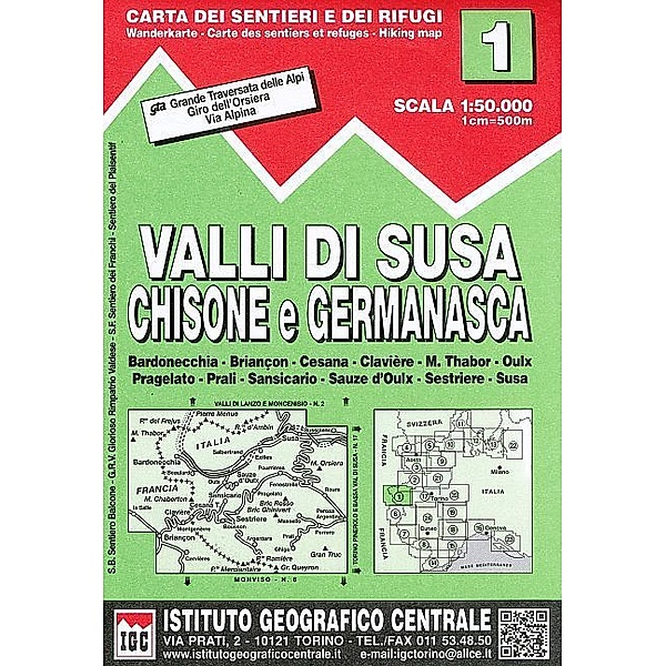 IGC Wanderkarte Valli di Susa, Chisone e Germanasca