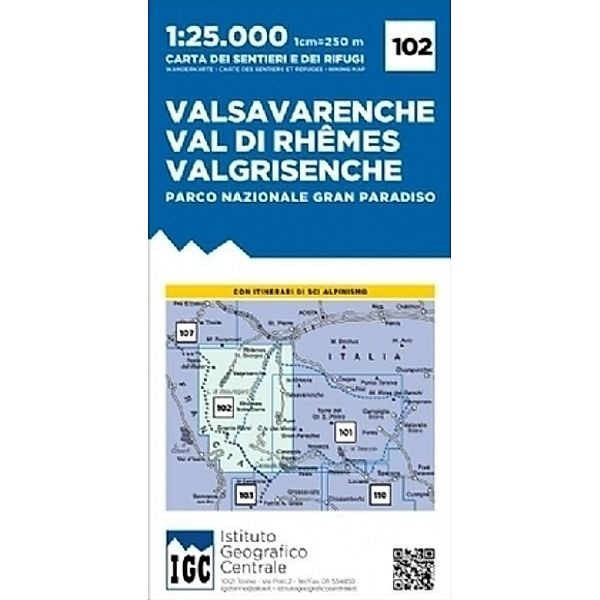 IGC Wanderkarte Valsavareche, Val di Rhemes, Valgrisenche