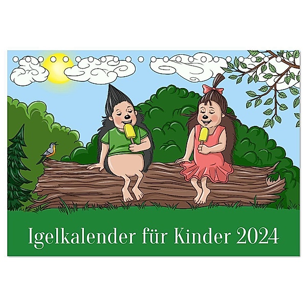 Igelkalender für Kinder (Tischkalender 2024 DIN A5 quer), CALVENDO Monatskalender, Anastasia Frolov