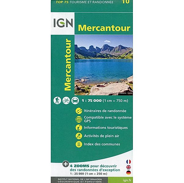 IGN 75 000 Touristische Wanderkarte 10 Mercantour