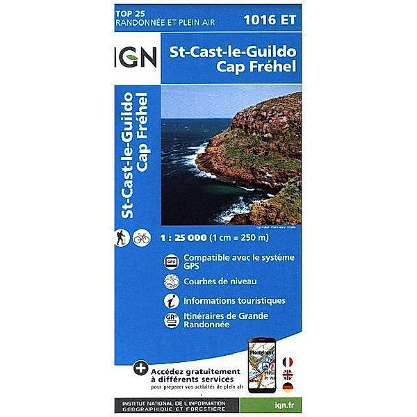 IGN Karte, Carte de randonnée (et plein air) / 1016ET / IGN Karte, Carte de randonnée (et plein air) St-Cast-le Guildo - Cap Fréhel