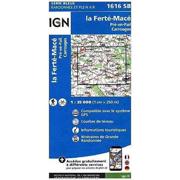 IGN Karte, Carte de randonnée (et plein air) / 1616SB / IGN Karte, Carte de randonnée (et plein air) La Ferte Mace pre