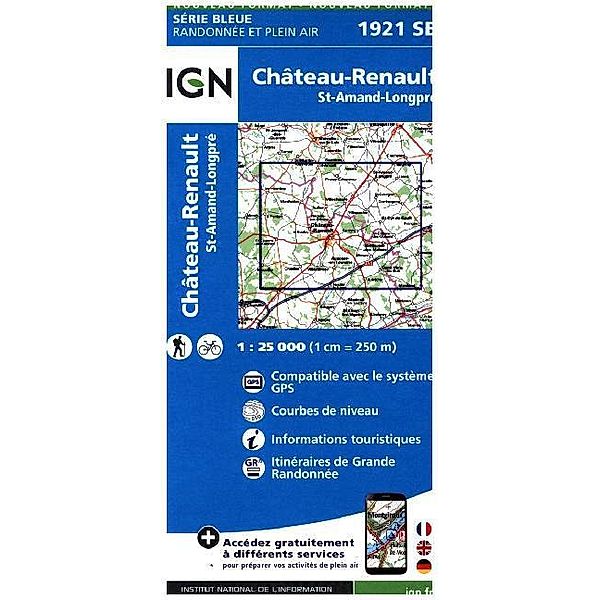 IGN Karte, Carte de randonnée (et plein air) / 1921SB / IGN Karte, Carte de randonnée (et plein air) Chateau Renaul