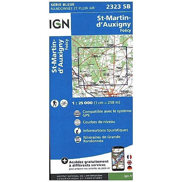 IGN Karte, Carte de randonnée (et plein air) / 2323SB / IGN Karte, Carte de randonnée (et plein air) St Martin d'Auxig