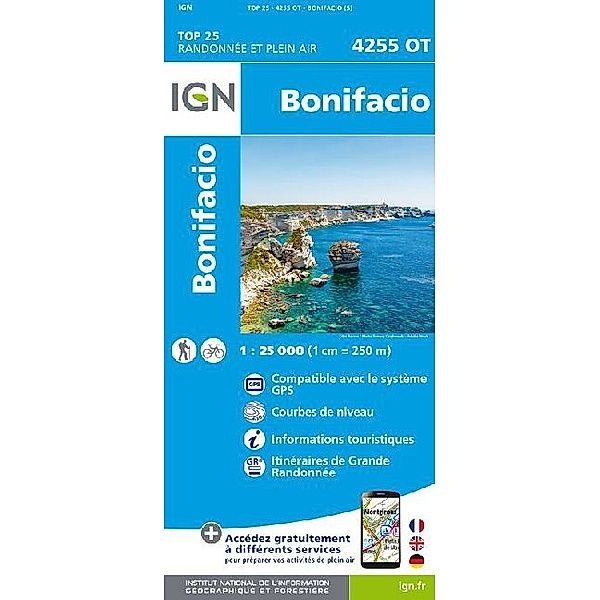 IGN Karte, Carte de randonnée (et plein air) Bonifacio