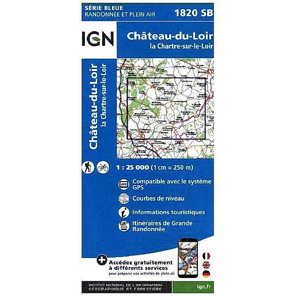 IGN Karte, Carte de randonnée (et plein air) Chateau du Loir