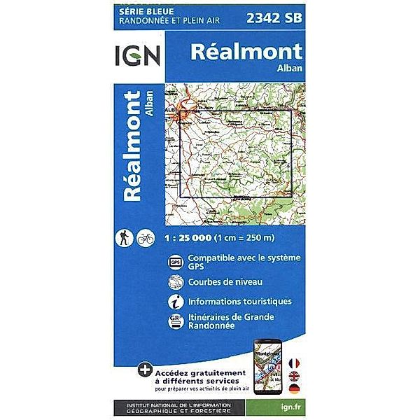 IGN Karte, Carte de randonnée (et plein air) / IGN Karte, Carte de randonnée (et plein air) Realmont Alban