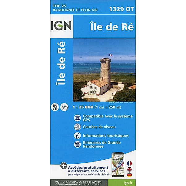 IGN Karte, Carte de randonnée (et plein air) Île de Ré