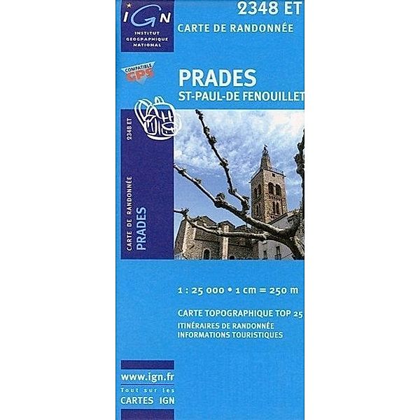 IGN Karte, Carte de randonnée (et plein air) Prades