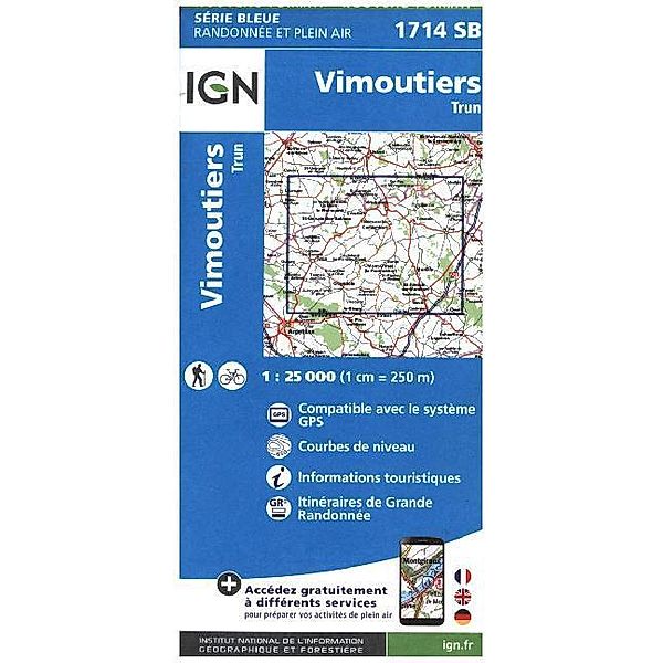 IGN Karte, Carte de randonnée (et plein air) Vimoutiers Trun