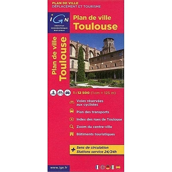 IGN Karte, Plan de ville, Déplacement et tourisme Plan de ville Toulouse