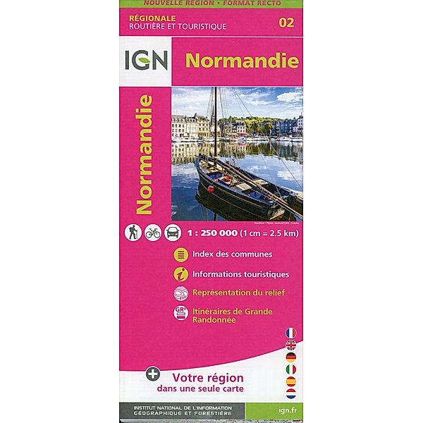 IGN Karte, Régionale Routière et Touristique Normandie