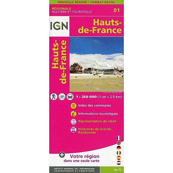 IGN Karte, Régionale Routière et Touristique / NR01 / IGN Karte, Régionale Routière et Touristique Hauts-de-France