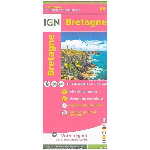 IGN Karte, Régionale Routière et Touristique / NR06 / IGN Karte, Régionale Routière et Touristique Bretagne