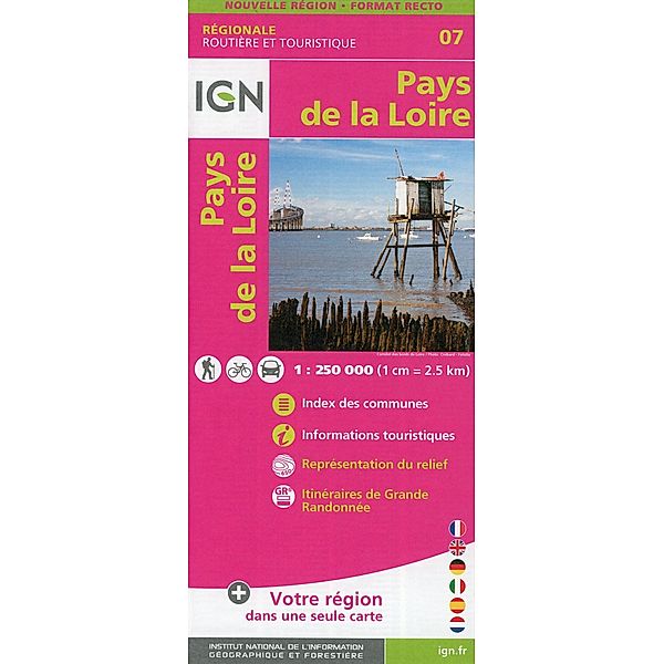 IGN Karte, Régionale Routière et Touristique / NR07 / IGN Karte, Régionale Routière et Touristique Pays de la Loire