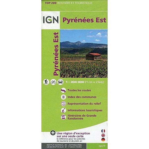 IGN Karte, Routière et Touristique Pyrénées Est