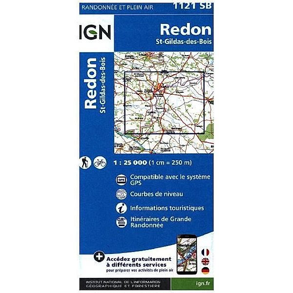 IGN Karte, Serie Bleue Redon St.Gildas des bois