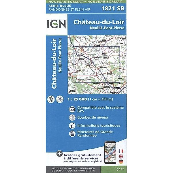 IGN Karte, Serie Bleue Top 25 Château du Loire