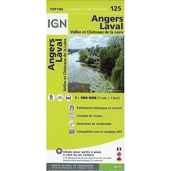 IGN Karte, Tourisme et découverte Angers, Laval