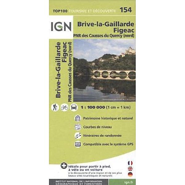 IGN Karte, Tourisme et decouverte Brive-la-Gaillarde