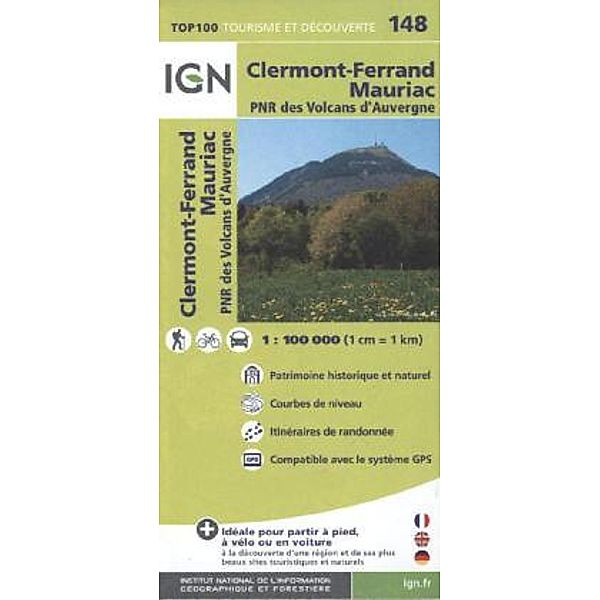 IGN Karte, Tourisme et decouverte Clermont-Ferrand, Mauriac