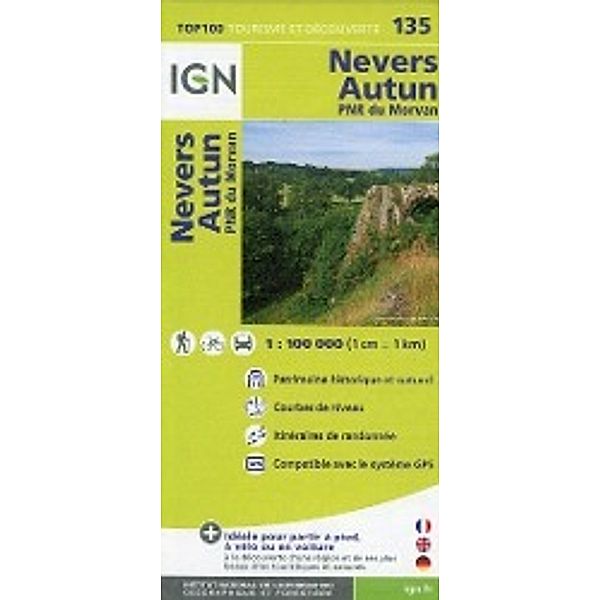 IGN Karte, Tourisme et découverte Nevers, Autun