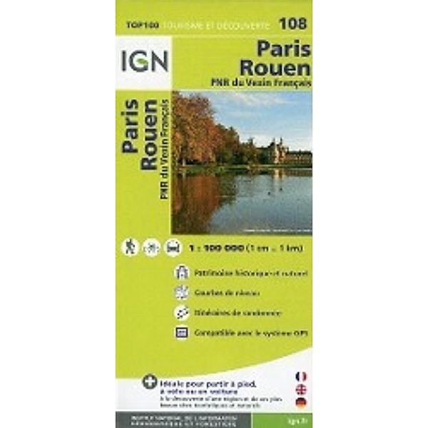 IGN Karte, Tourisme et decouverte Paris Rouen