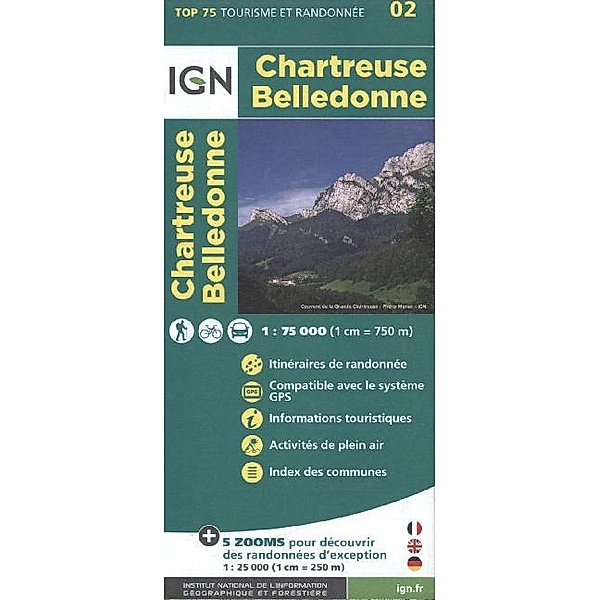 IGN Karte, Tourisme et Randonnée / IGN Karte, Tourisme et Randonnée Chartreuse, Belledonne