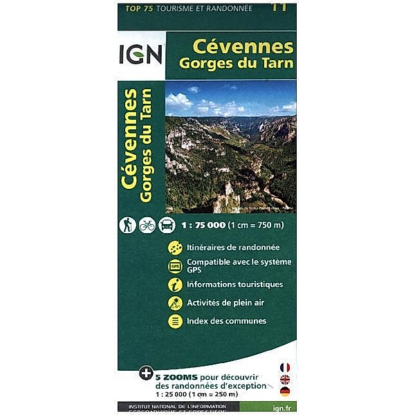IGN Karte, Tourisme et Randonnée / IGN Karte, Tourisme et Randonnée Cevennes - Gorges du Tarn