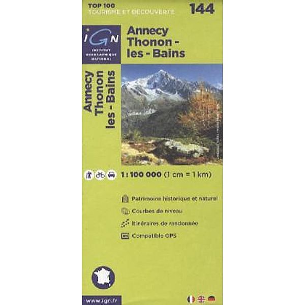 IGN Karten: Bl.144 Annecy, Thonon-les-Bains