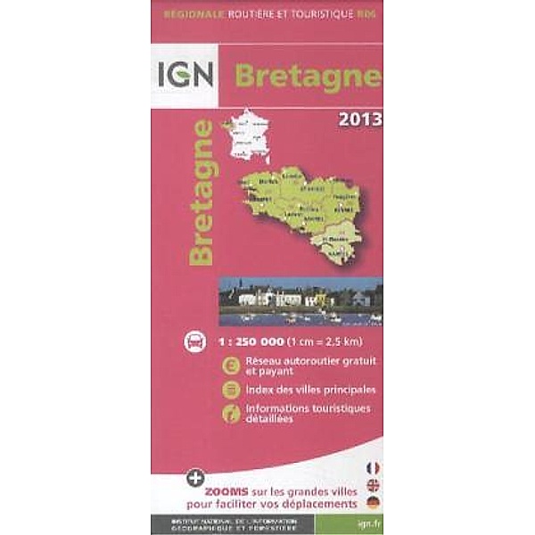 IGN Karten, Régionale Routière (et Touristique): Bl.R06 Bretagne 2013