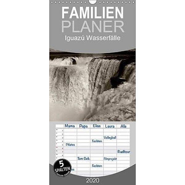 Iguazú Wasserfälle - Familienplaner hoch (Wandkalender 2020 , 21 cm x 45 cm, hoch), U. Boettcher