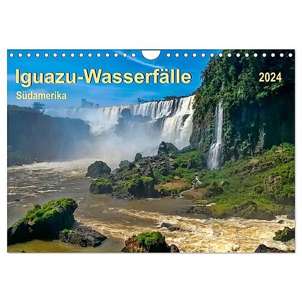 Iguazu Wasserfälle - Südamerika (Wandkalender 2024 DIN A4 quer), CALVENDO Monatskalender, Peter Roder