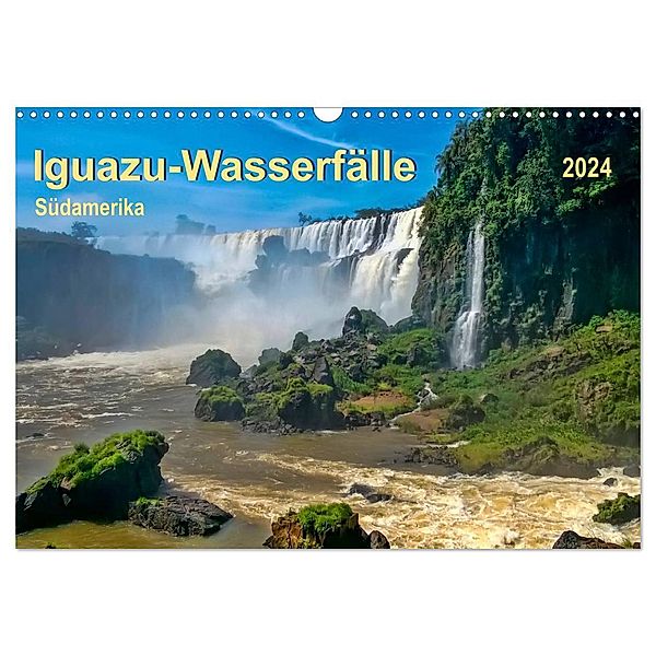 Iguazu Wasserfälle - Südamerika (Wandkalender 2024 DIN A3 quer), CALVENDO Monatskalender, Peter Roder