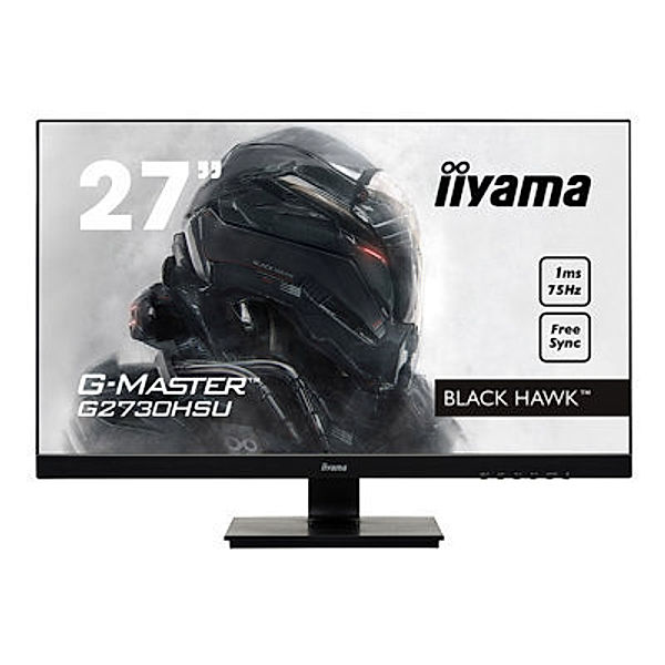 IIYAMA 27i WIDE LCD G-Master Black Hawk 1920x1080 TN LED Bl USB-Hub (2xOut) FreeSync ACR Speakers DP/HDMI/VGA 1ms Black Tuner