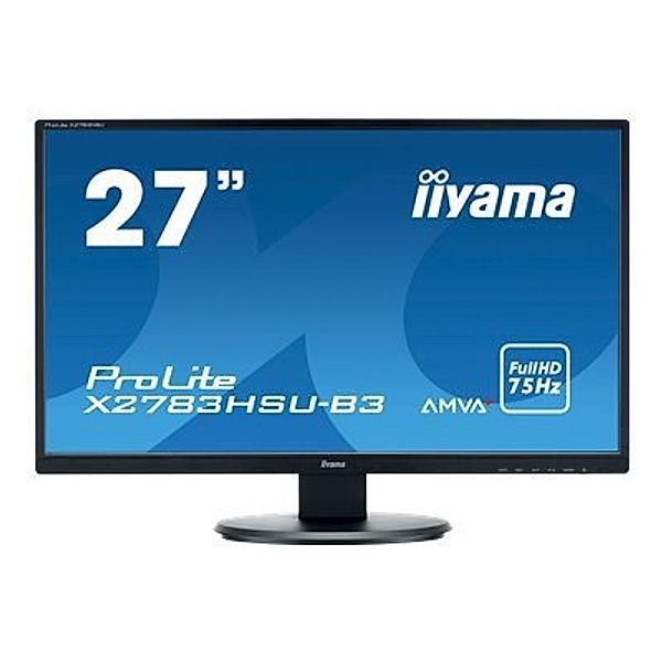 IIYAMA AMVA+ Panel- LED 4ms 1920x1080 300cd/m  3000:1 typisch VGA HDMI DisplayPort HDCP USB-HUB 2.0 (1x up 2x down)