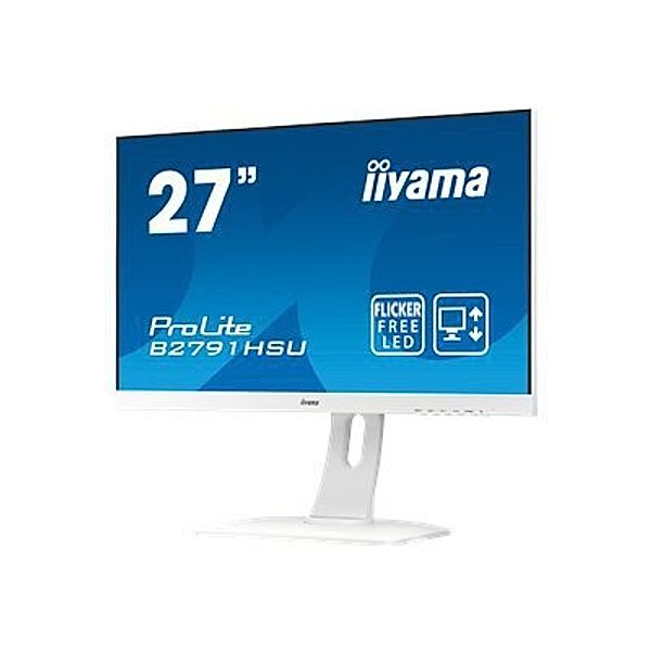 IIYAMA B2791HSU-W1 68.58CM 27 Zoll White FHD 1920x1080 ETE TN Panel VGA HDM USB-HUB TCO