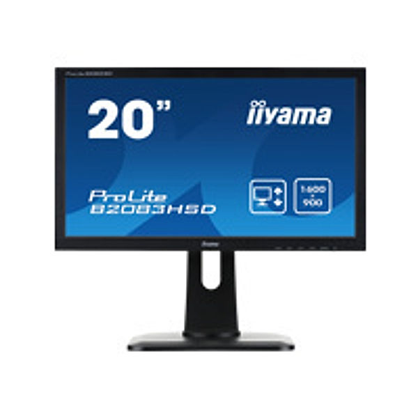 IIYAMA ProLite B2083HSD 49,9cm 19,5Zoll LED 5ms DVI VGA 250cd/m  Lautsprecher hoehenverstellbar Pivot schwarz