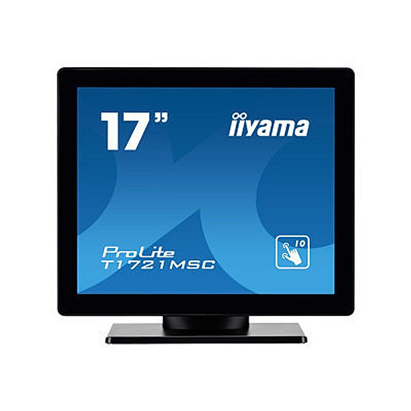 IIYAMA ProLite T1721MSC-B1 43cm 17Zoll kapazitiv multitouch LED Backlight 1280x1024 5ms 225cd/m2 Schutzglas VGA DVI schwarz